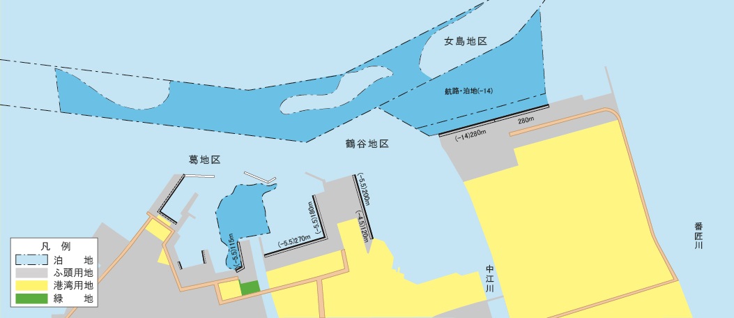 佐伯港湾内図