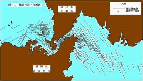 機雷投下位置図