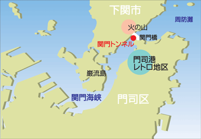 関門海峡の歴史マップ